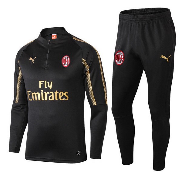 Chandal Niños Milan 2018/19 Negro Oro